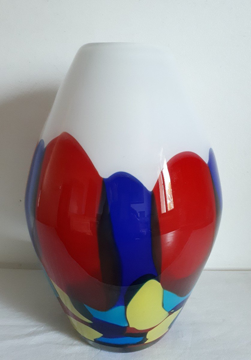Important vase en verre de Murano-photo-4