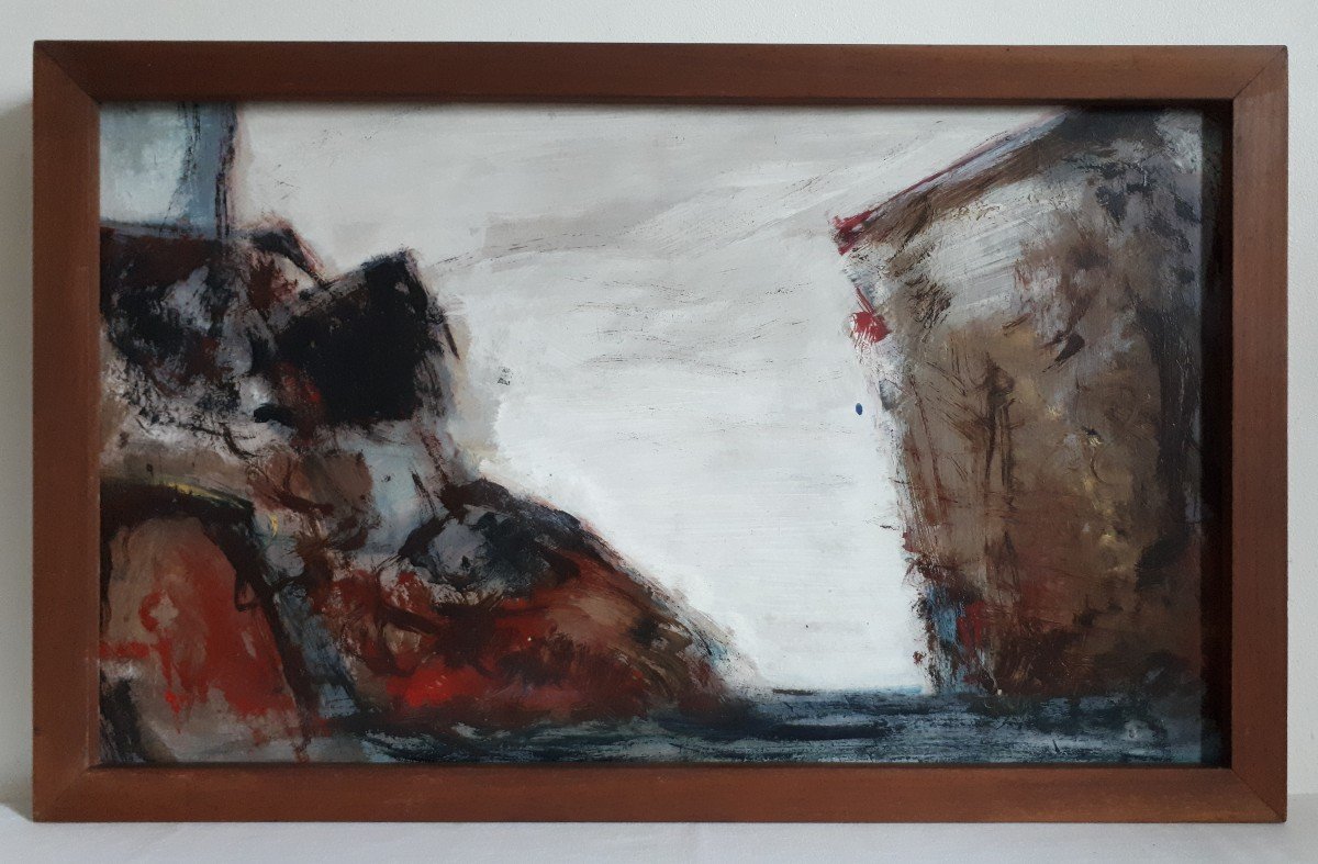 Dan Gonnet-danis - Montbrison Les Gorges Du Vizézy - Oil On Panel - Abstract