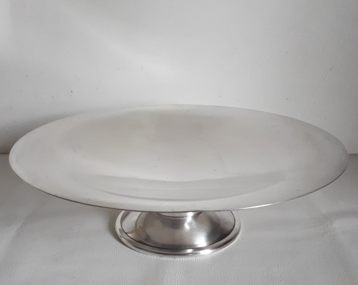 Christofle Goldsmith Alfenide Fruit Bowl 1930 Art Deco Modernist-photo-4