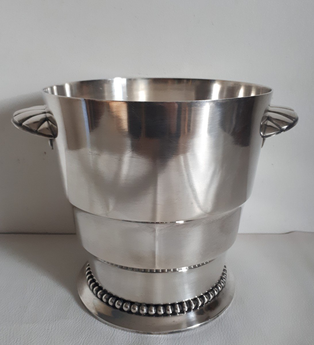 Silver Metal Champagne Bucket 1930 Art Deco