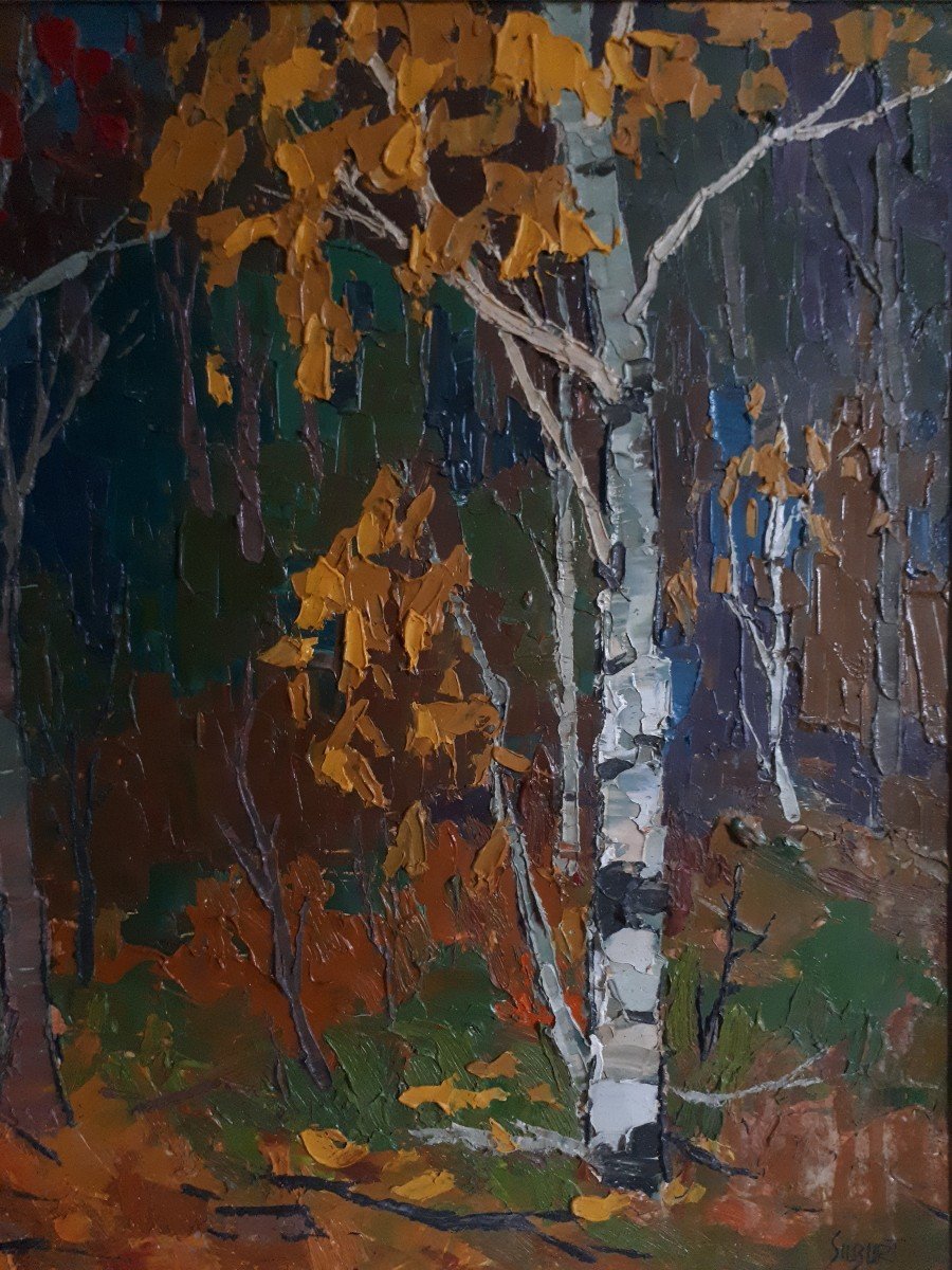 Josh Jack Silburt (1914-1991) Oil On Panel Autumn Landscape Algonquin Park Canada-photo-1