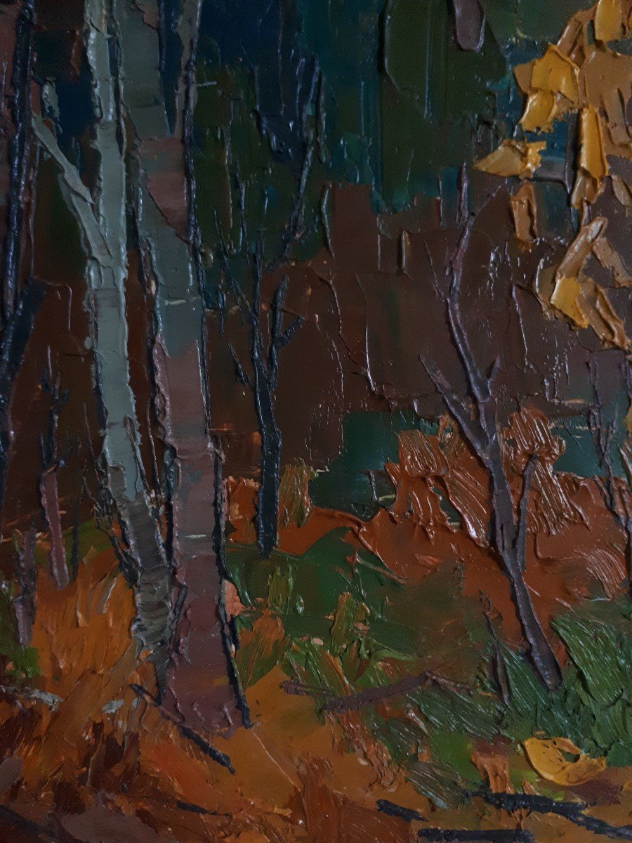 Josh Jack Silburt (1914-1991) Oil On Panel Autumn Landscape Algonquin Park Canada-photo-5