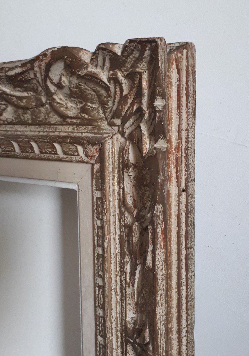 Montparnasse Frame In Carved Wood 15p Format For 65 X 50 Cm Painting-photo-3