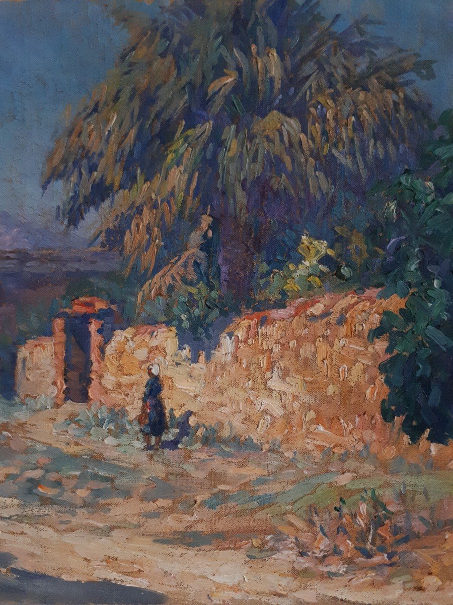 Adrien HAMON (1875-1963) Collioure les Albères - effet du matin- huile sur toile-photo-4