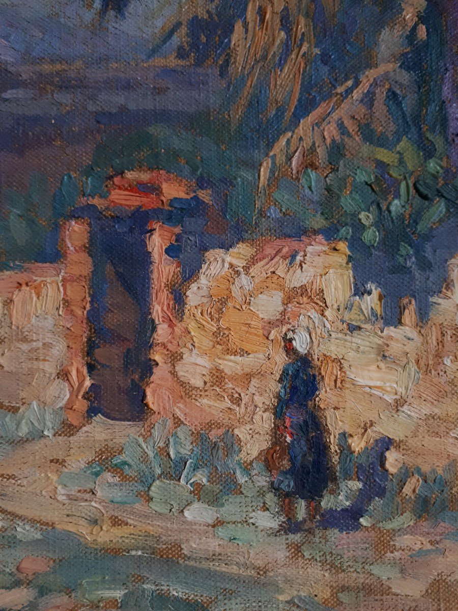 Adrien HAMON (1875-1963) Collioure les Albères - effet du matin- huile sur toile-photo-3