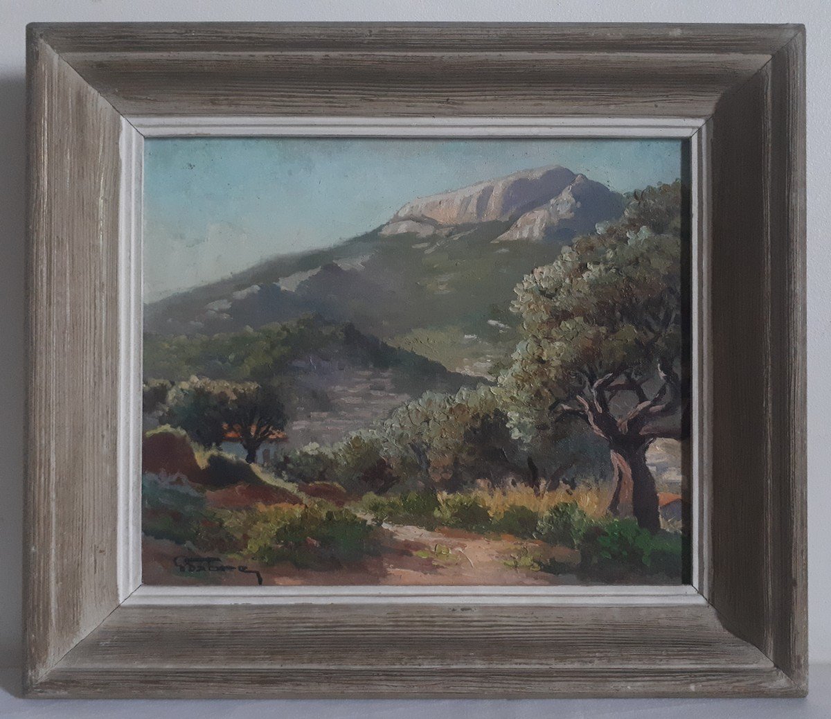 Pierre Fabre (toulon) Dardennes Valley - The Baou De Quatre Heures - Oil On Panel-photo-2