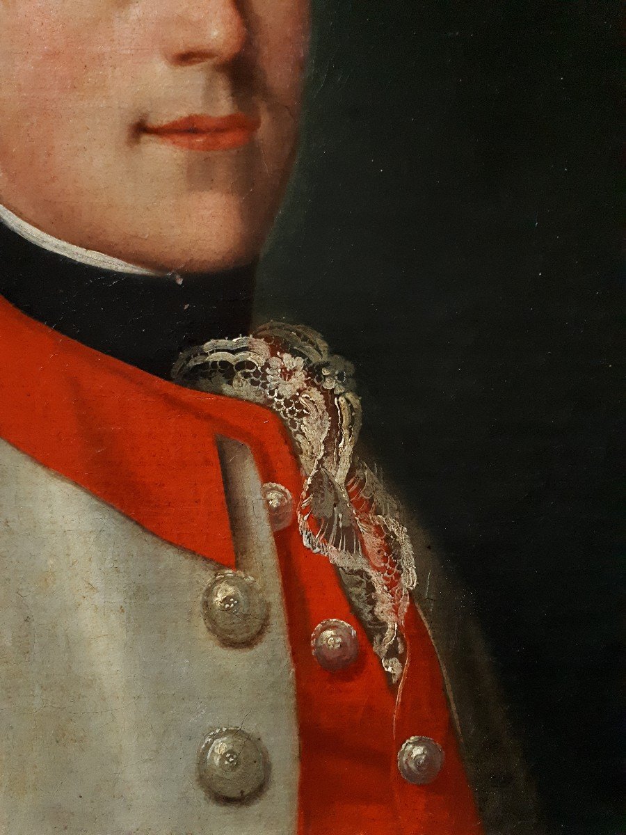 Portrait Of A Man From The 18th Century, Oil On Panel-photo-4