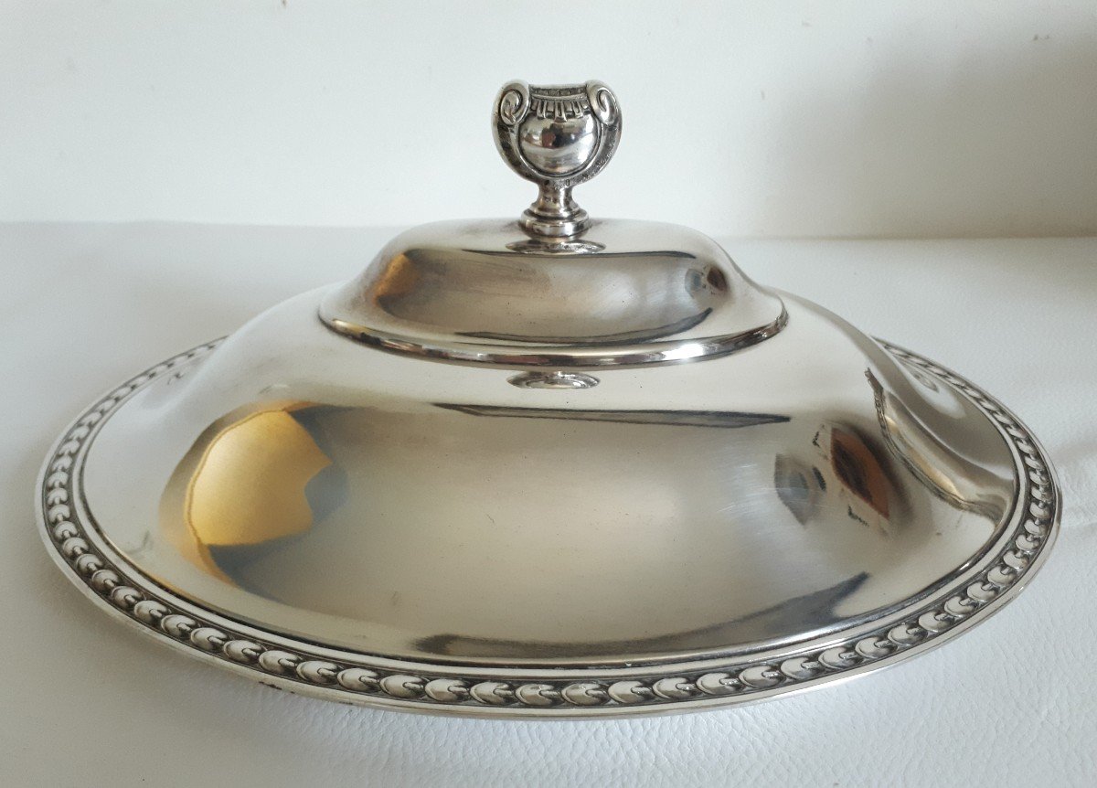 Roux-marquiand Silversmith Vegetable Soup Tureen In Silver Metal Louis XVI Style-photo-2