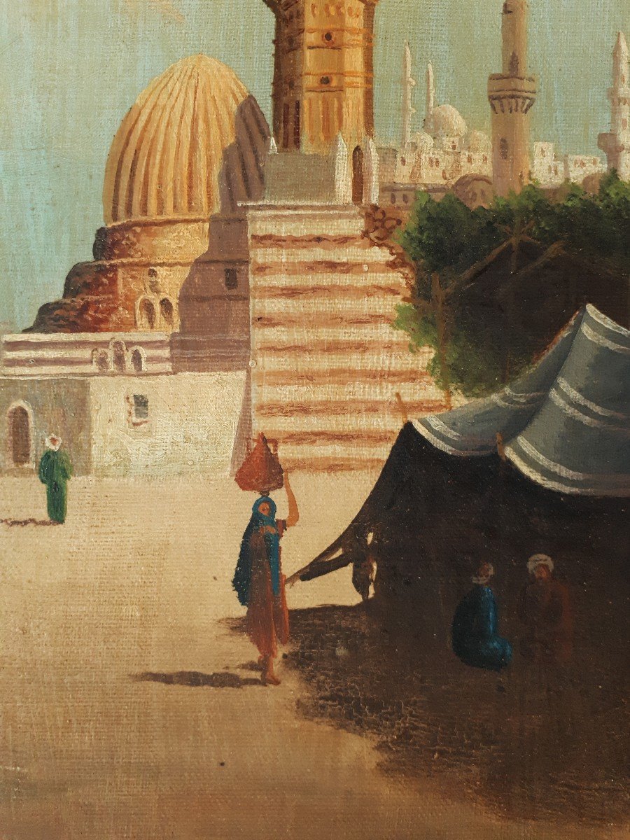 Matteo OLIVERO (1879-1932) paire huiles sur panneaux toilés orientalisme-photo-4