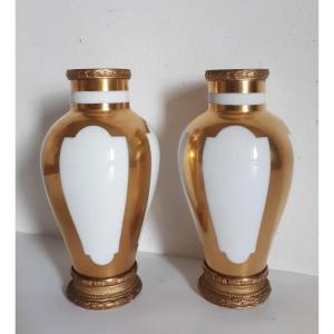 Manufacture de Sèvres paire de vases en porcelaine seconde moitié 18ème