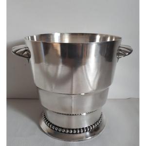 Silver Metal Champagne Bucket 1930 Art Deco