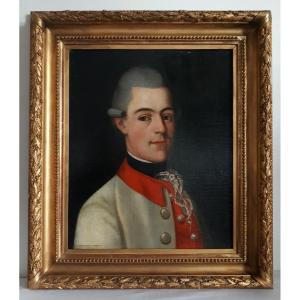 Portrait Of A Man From The 18th Century, Oil On Panel