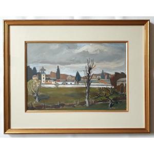 Michel Petrovitch Kretiline (born In 1875) Russian School Gouache Landscape