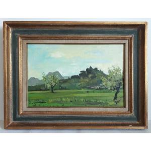 Paul Chatelain (1913-2000) Oil On Canvas Landscape Lyon School