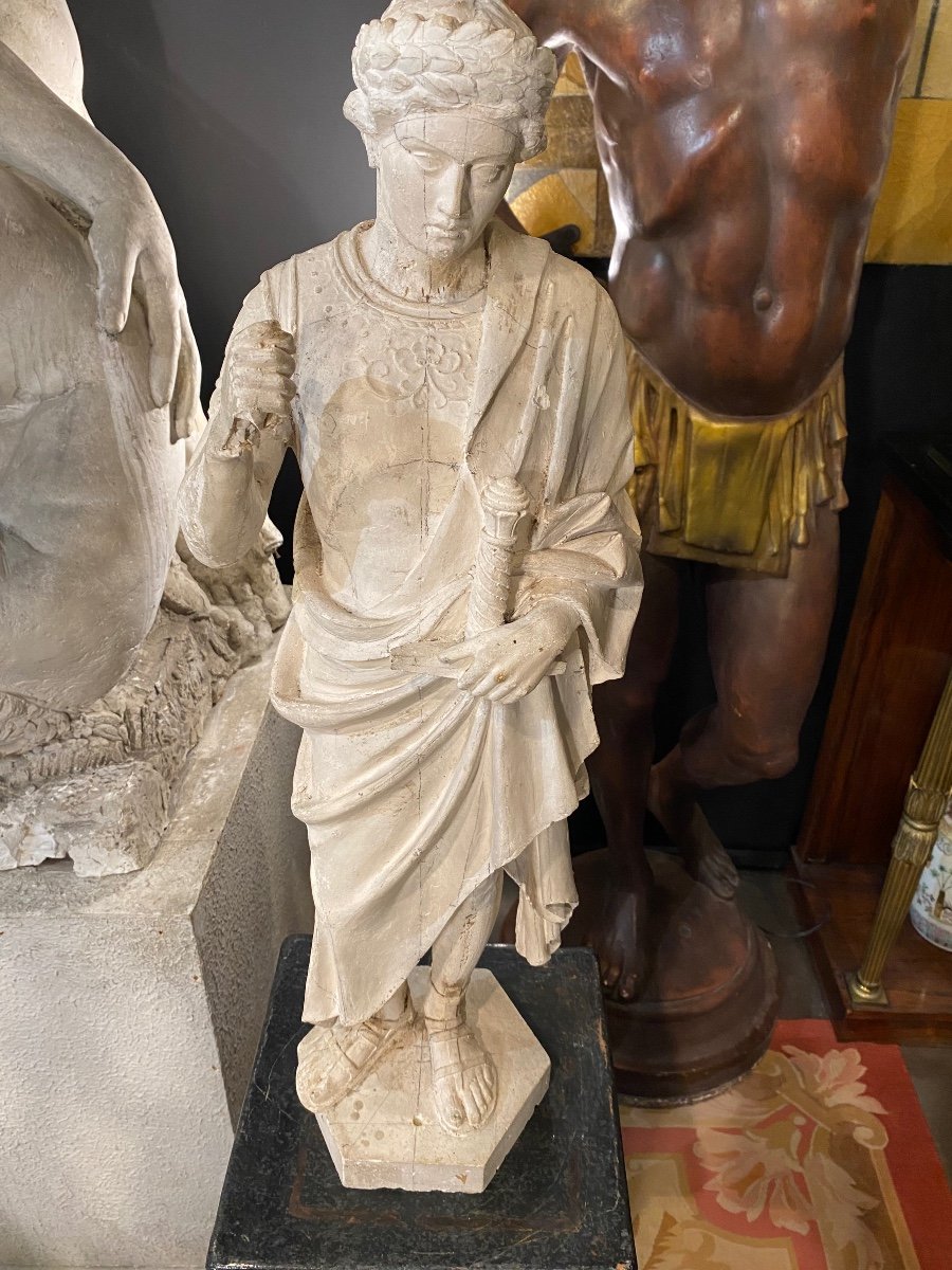 Paires De Statue, En Plâtre , Néoclassique D’études-photo-2