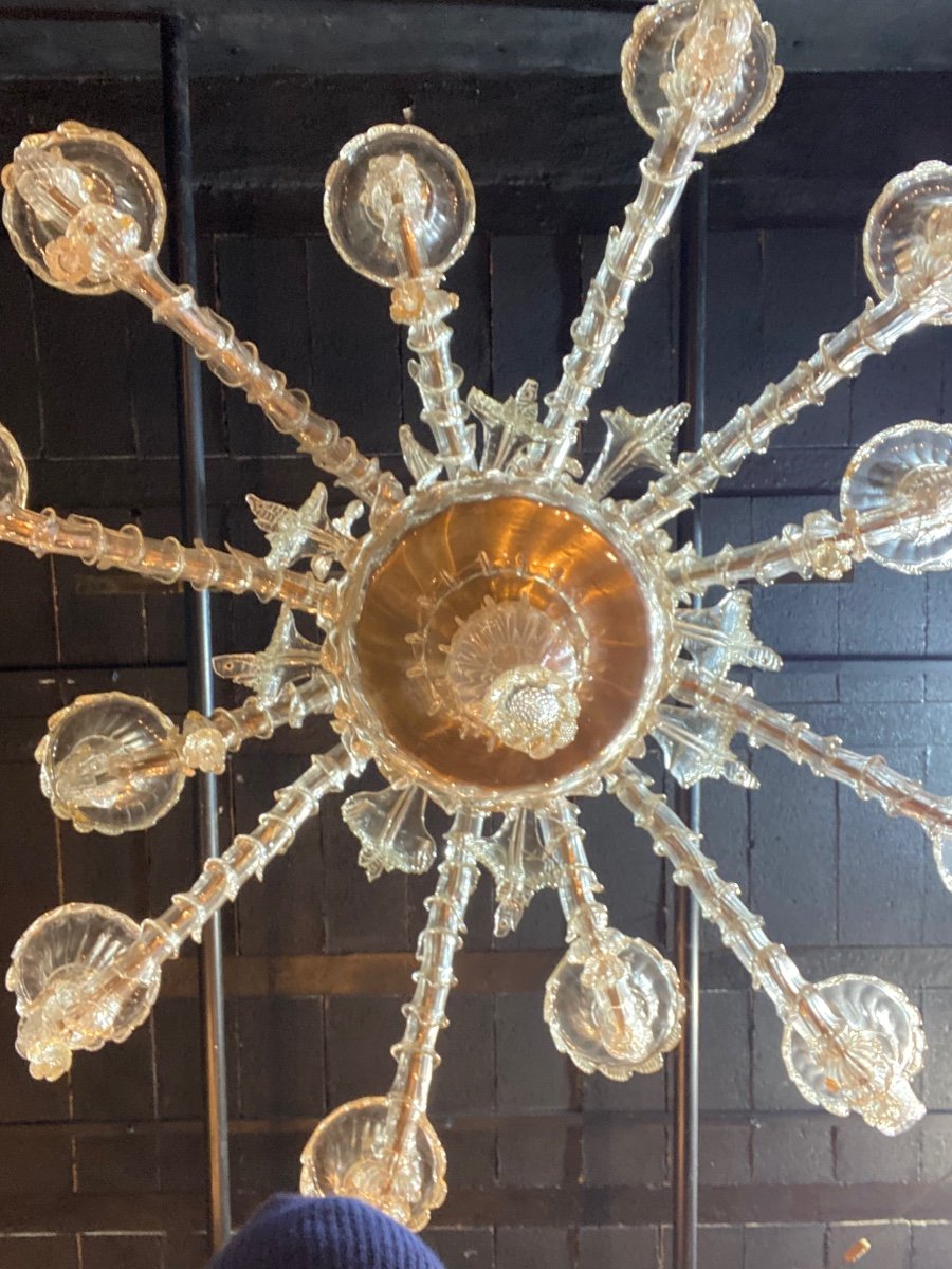 Chandelier, Murano, Large Model In Perfect Condition-photo-4