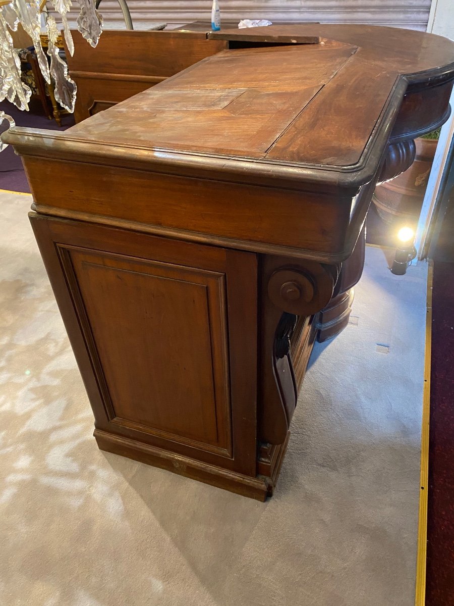 Very Beautiful Hotel Counter In Mahogany Napoleon III Period-photo-4