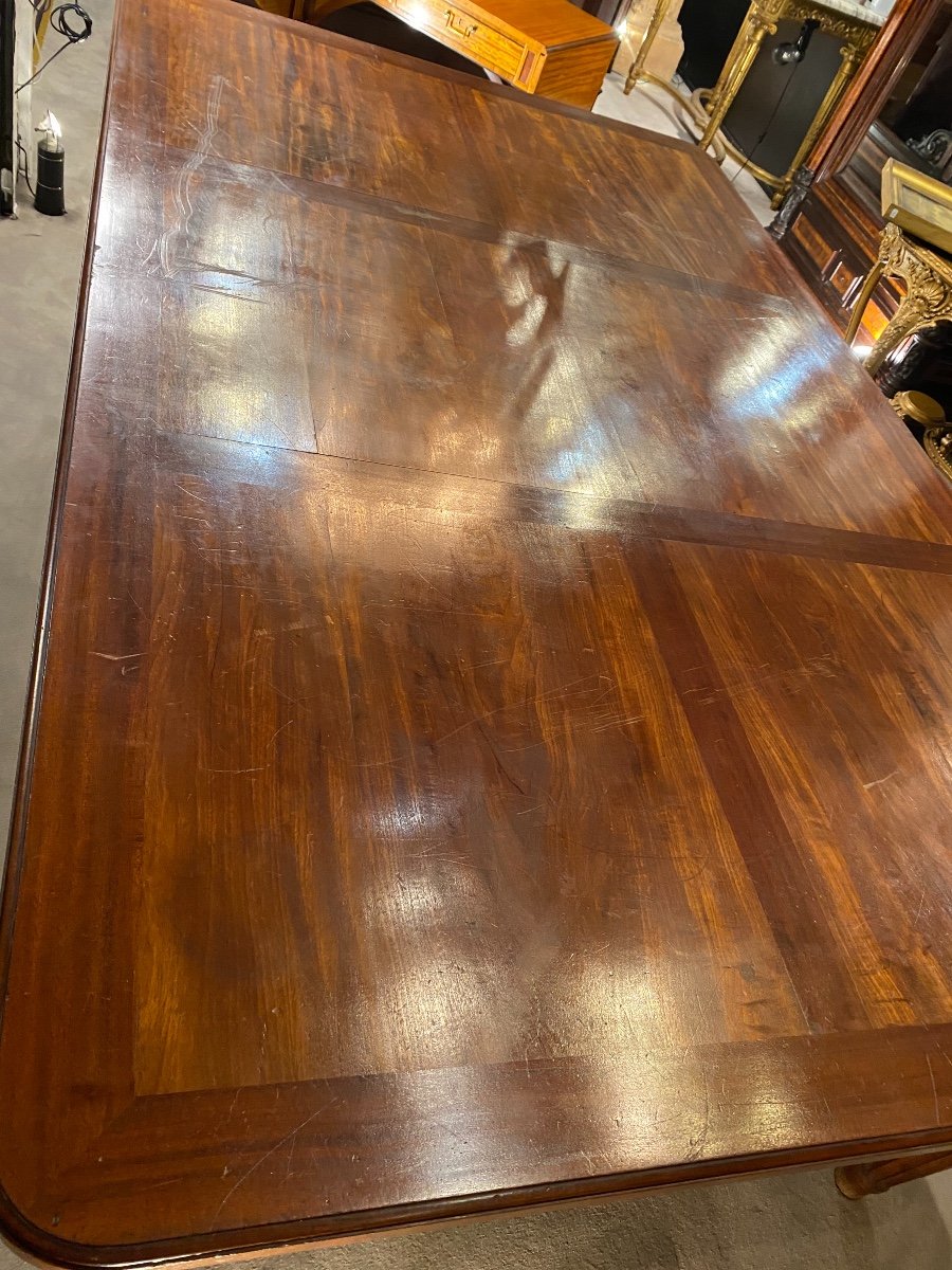 19th Mahogany Library Table-photo-4