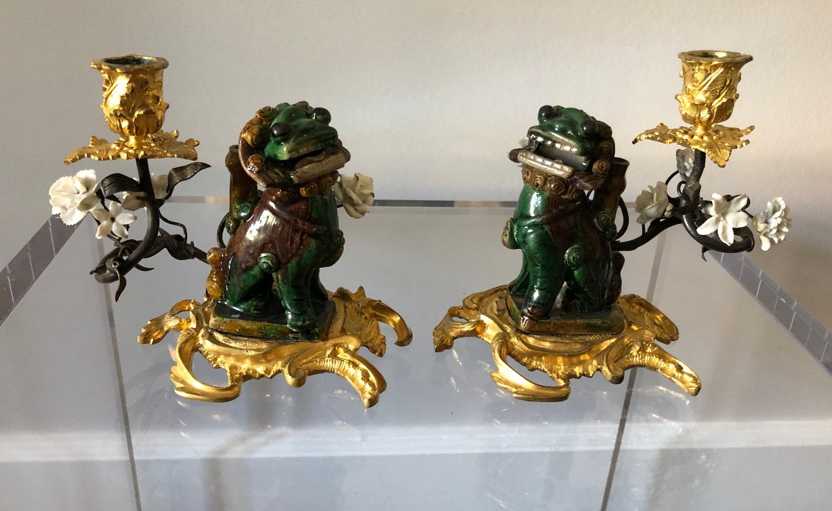 Pair Of Fô Dogs From The Kangxi Period