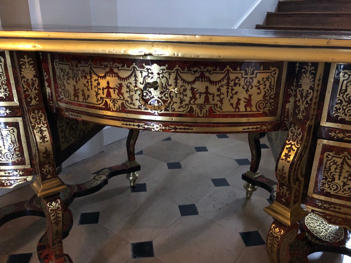 Large Mazarin Desk From Louis XIV Period Attributed To Nicolas Sageot-photo-7