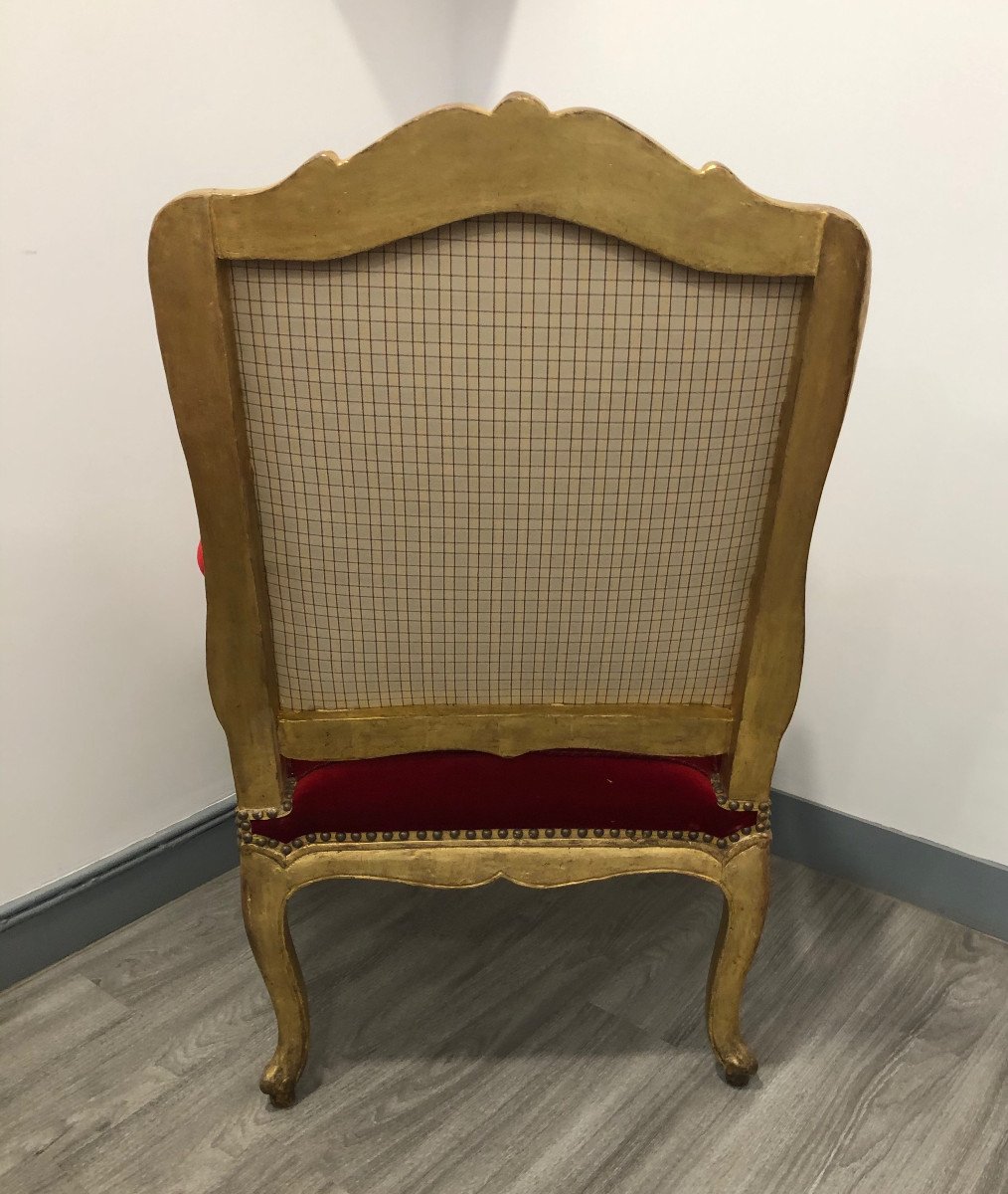 Suite de quatre grands fauteuils d’époque Régence-photo-1