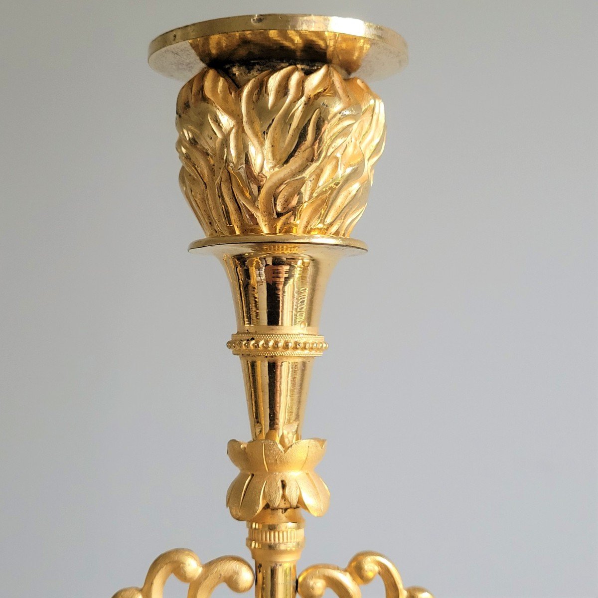 Paire De Candélabres Aux Victoires Attribués à Claude Galle, Epoque Empire.-photo-6