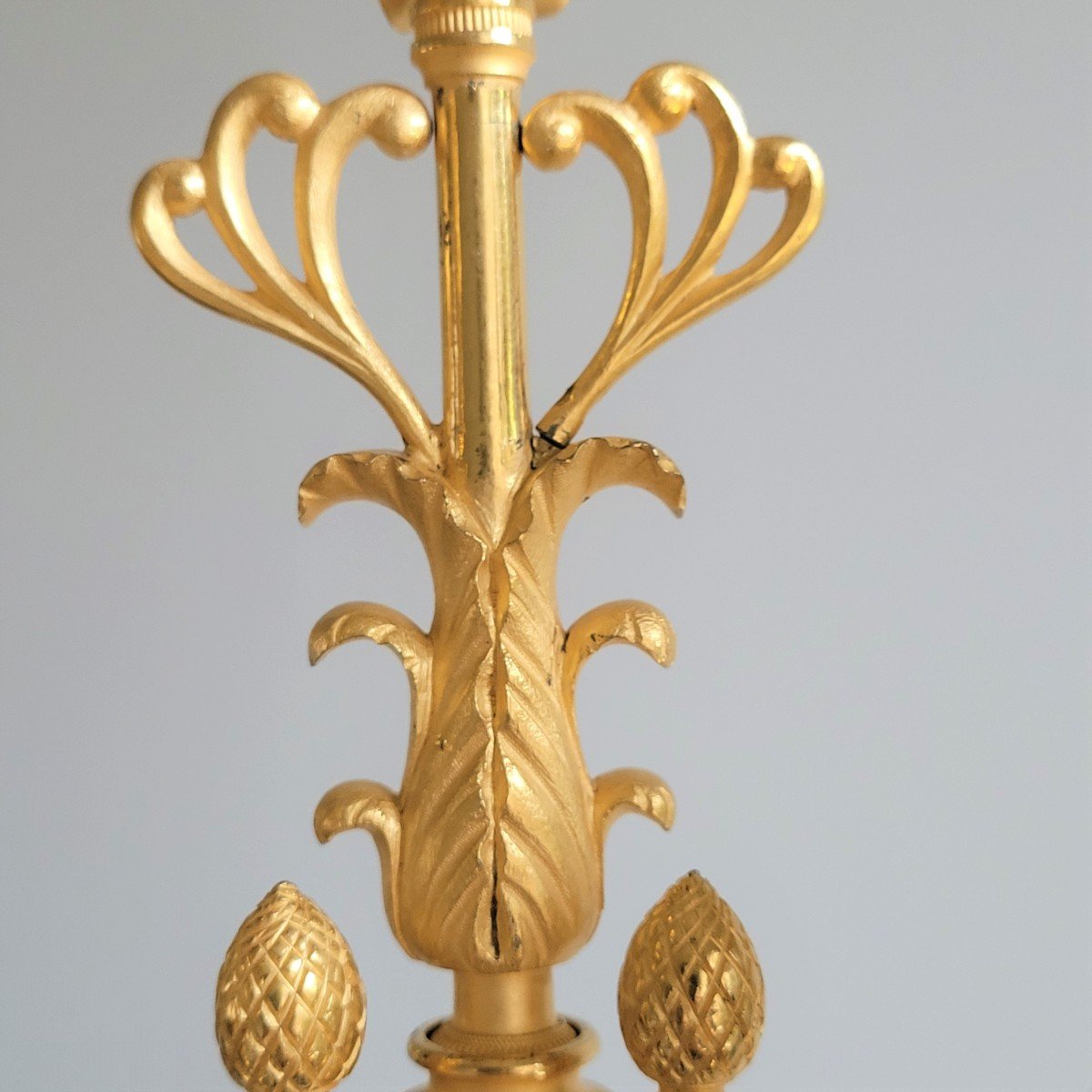 Paire De Candélabres Aux Victoires Attribués à Claude Galle, Epoque Empire.-photo-7