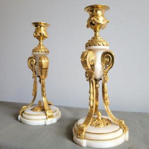 Pair Of Louis XVI Candlesticks, Circa 1770.