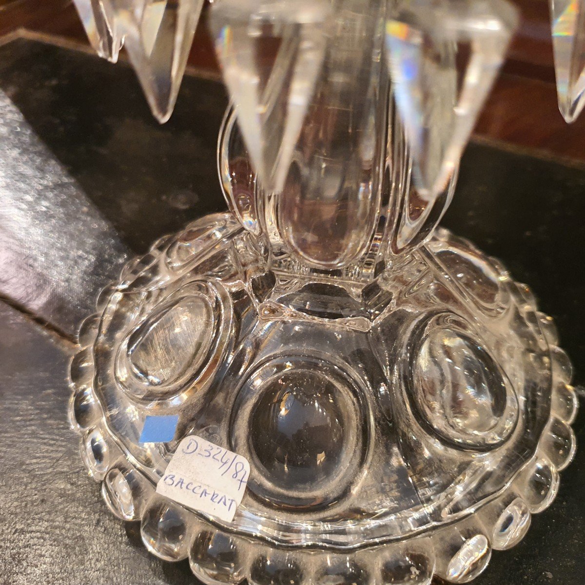 Paire De Candelabres En Cristal De Baccarat-photo-2