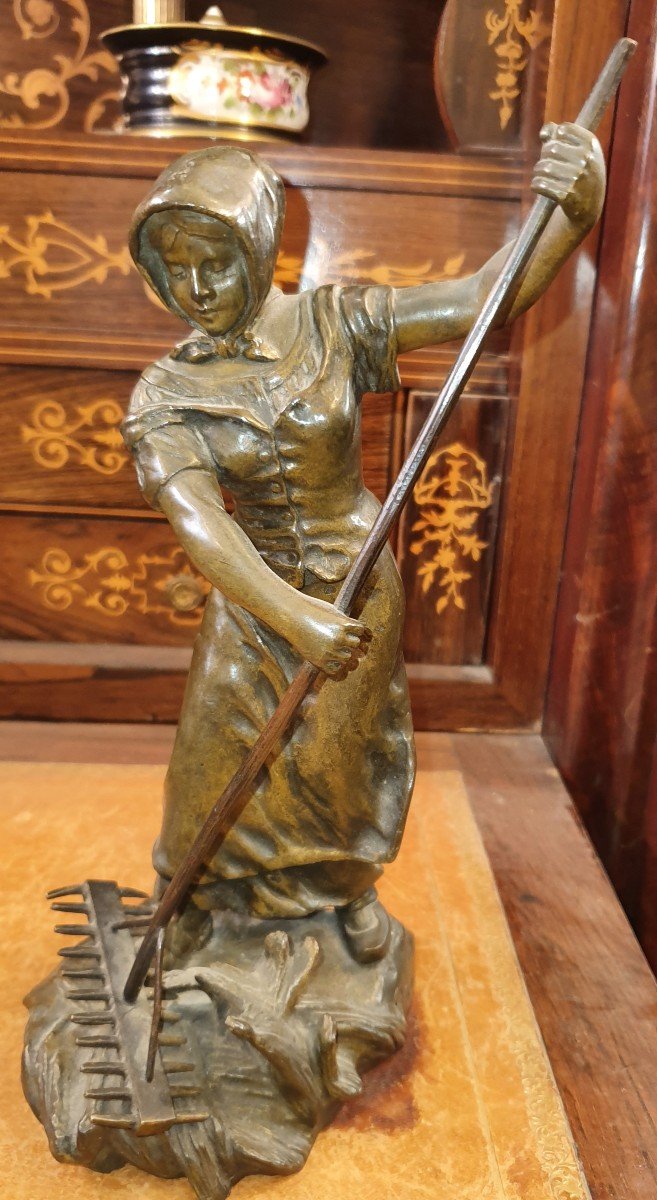 Bronze "the Haymaker" By Désiré Grisard