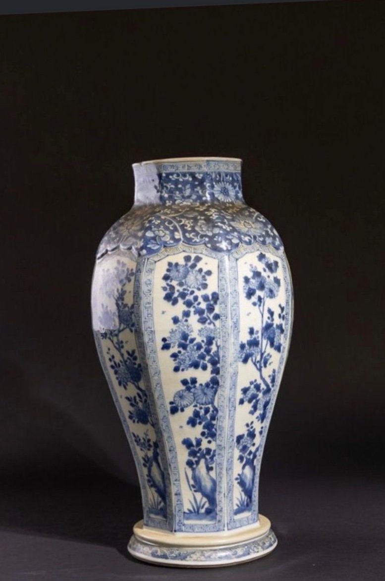 Grand Vase  Porcelain Bleu Blanc 