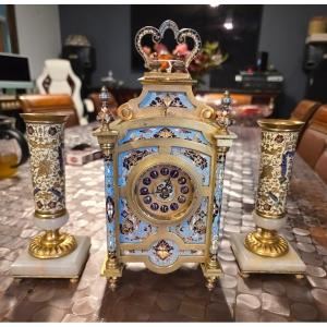 Cloisonné Enamel Clock 