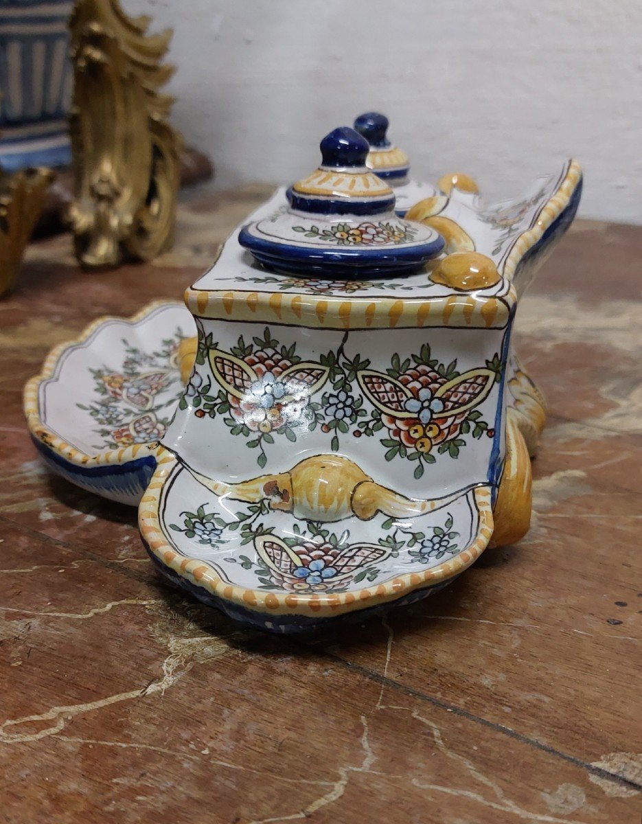 Nevers Earthenware Inkwell-photo-5