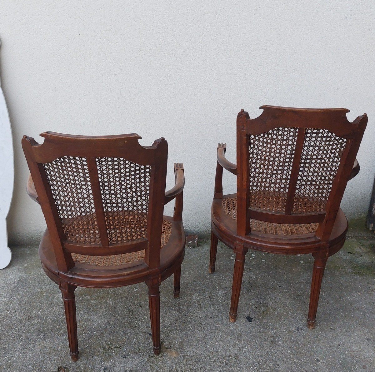 Pair Of Cannes Armchairs From The Louis XVI Period-photo-3