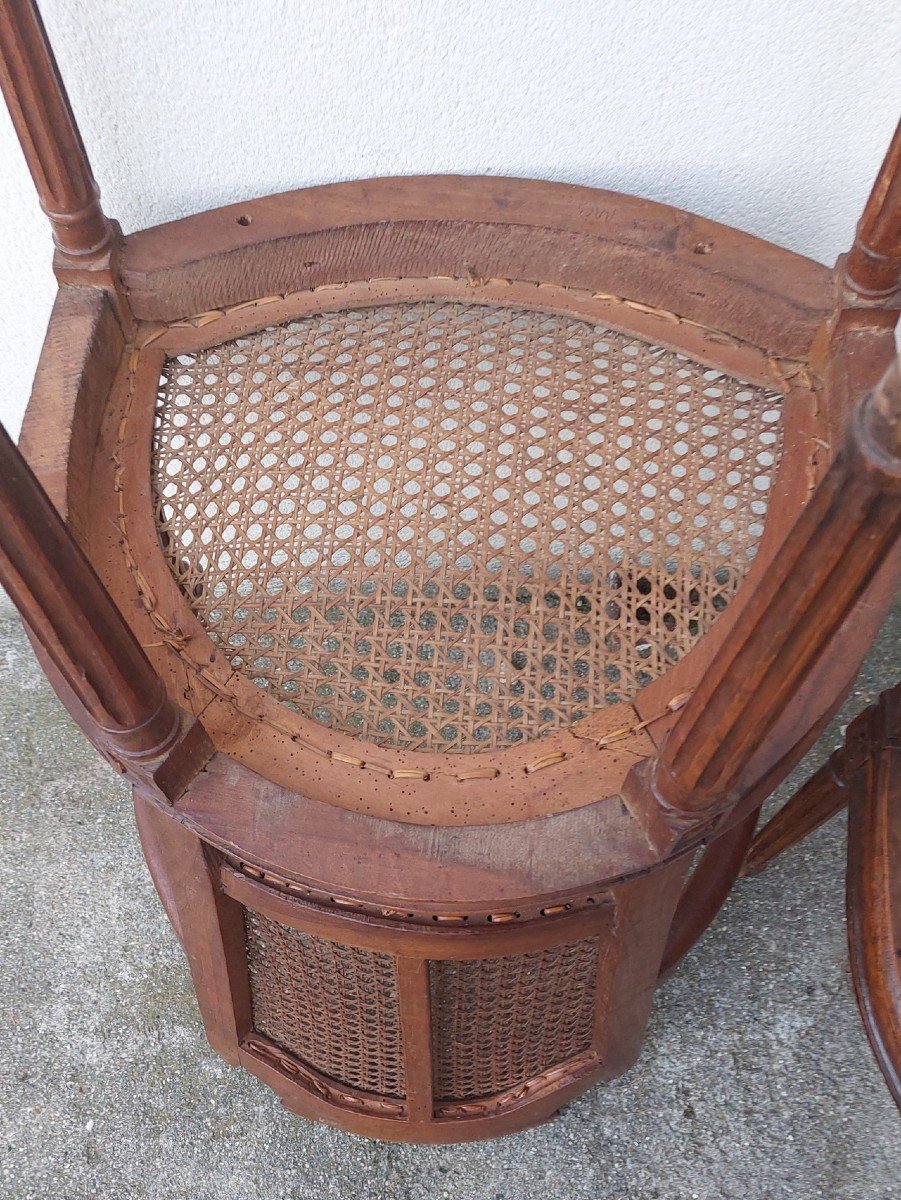 Pair Of Cannes Armchairs From The Louis XVI Period-photo-1