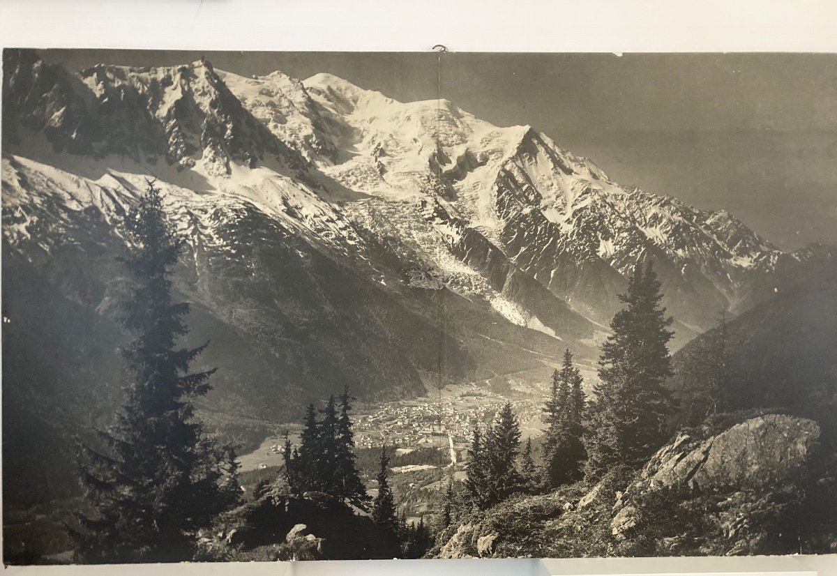 Large Reproduction (200x120) From The 50s-60s Of A Photo Of Chamonix -photo-2