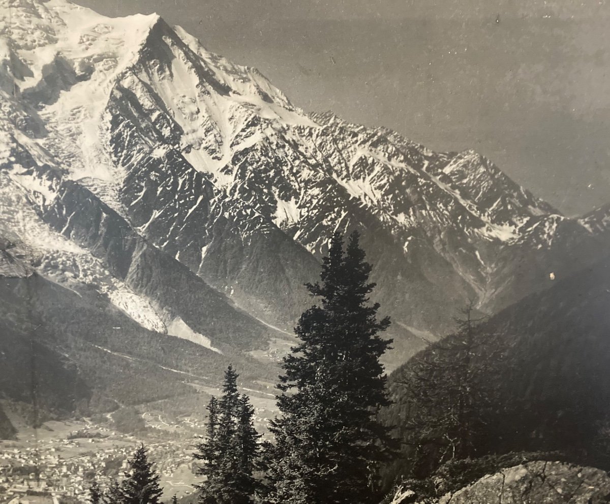 Large Reproduction (200x120) From The 50s-60s Of A Photo Of Chamonix -photo-1