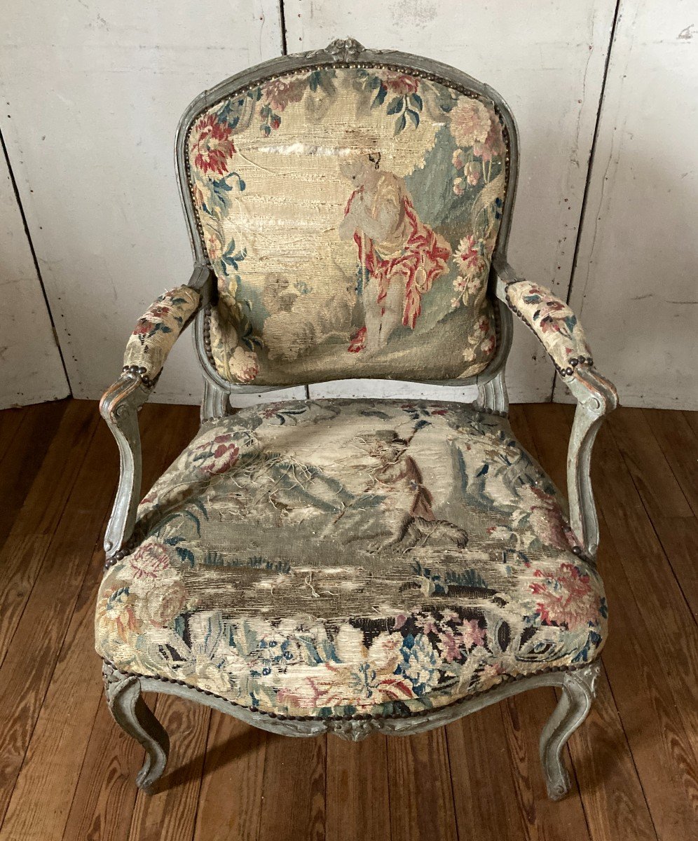 Pair Of Louis XV Armchairs From The 18th Century -photo-2