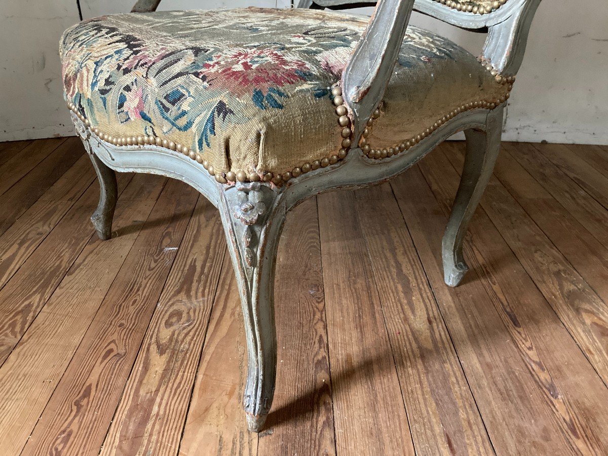 Pair Of Louis XV Armchairs From The 18th Century -photo-5