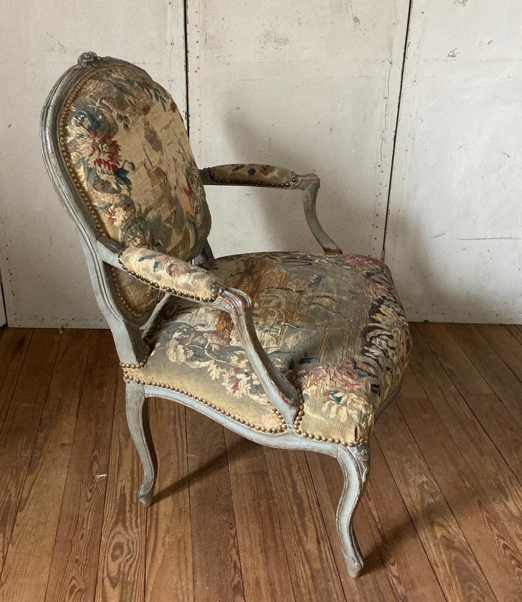 Pair Of Louis XV Armchairs From The 18th Century -photo-6