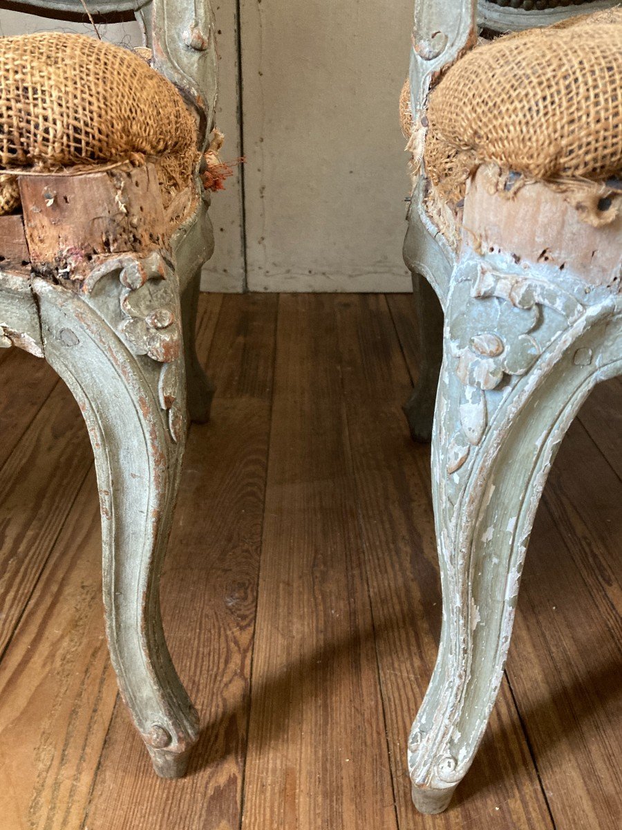 Pair Of Louis XV Armchairs From The 18th Century-photo-2