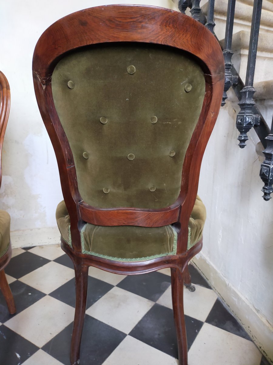 Pair Of Napoleon 3 Padded Chairs-photo-2