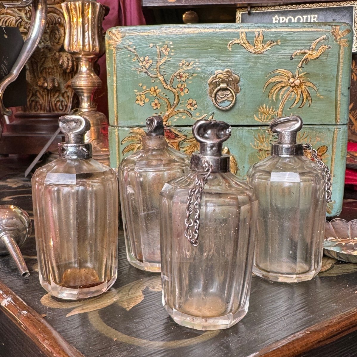 Small Travel Perfume Box, France, Asian Decor, 18th Century.-photo-6