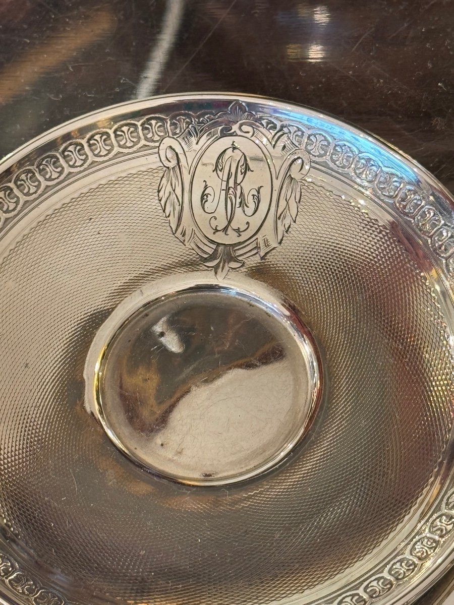 2 Tasses à café et leurs soucoupes, argent Minerve 1er, début 20è. -photo-4