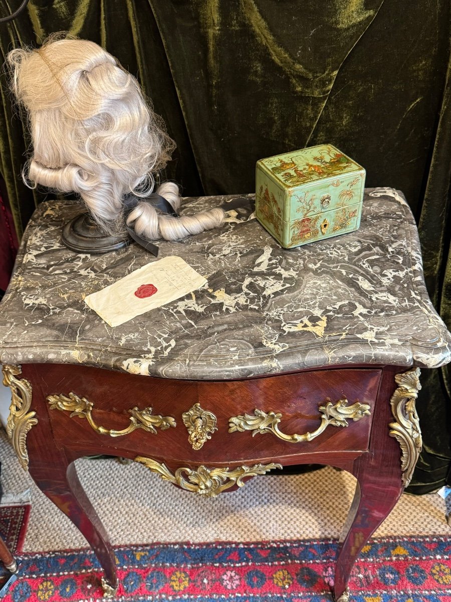 Elegant “wigmaker” Chest Of Drawers, Louis XV, Rio Rosewood, Circa 1760. -photo-2