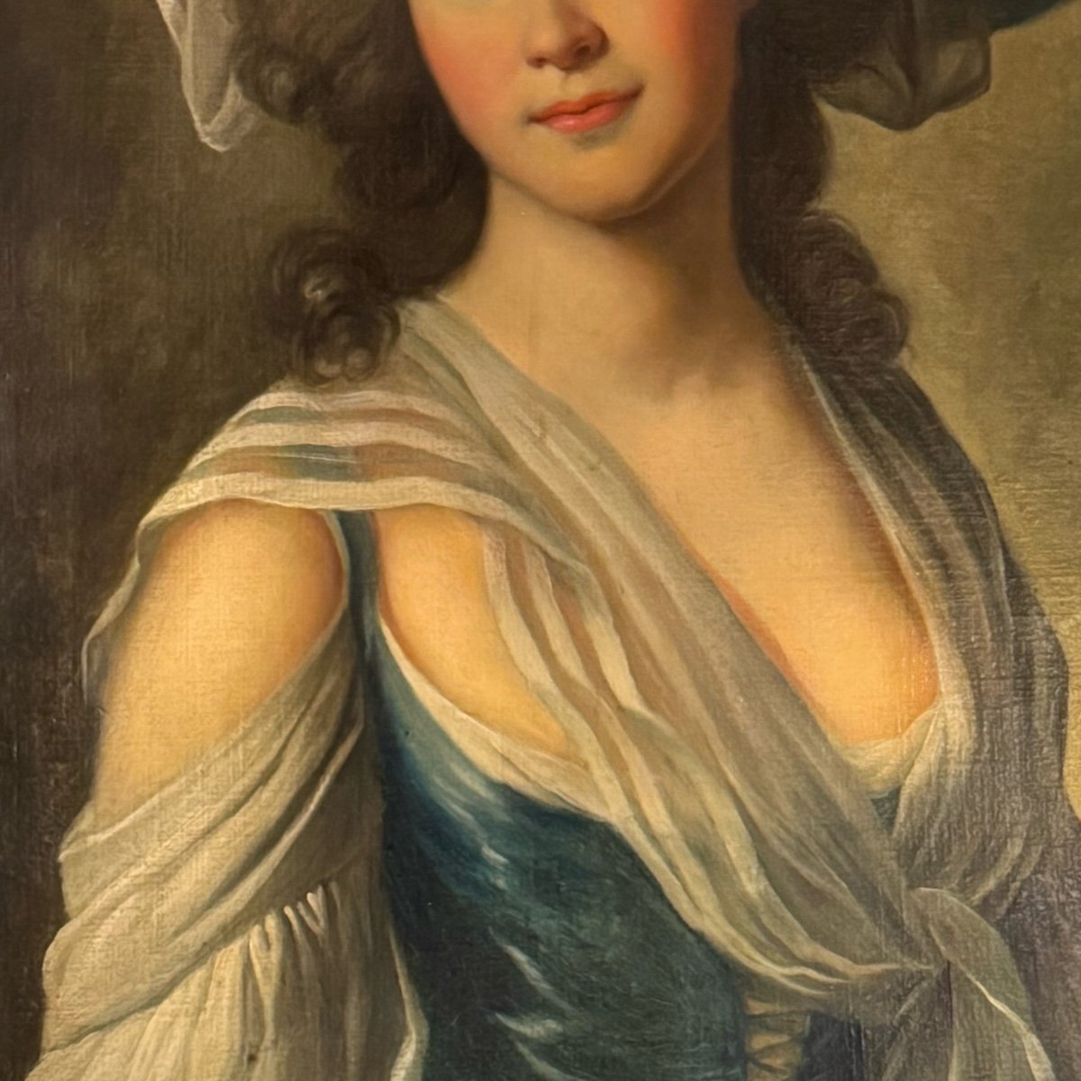 Beautiful Portrait Of An Elegant Young Woman Around 1780(follower Of Vigée Le Brun*) Early 19th-photo-1