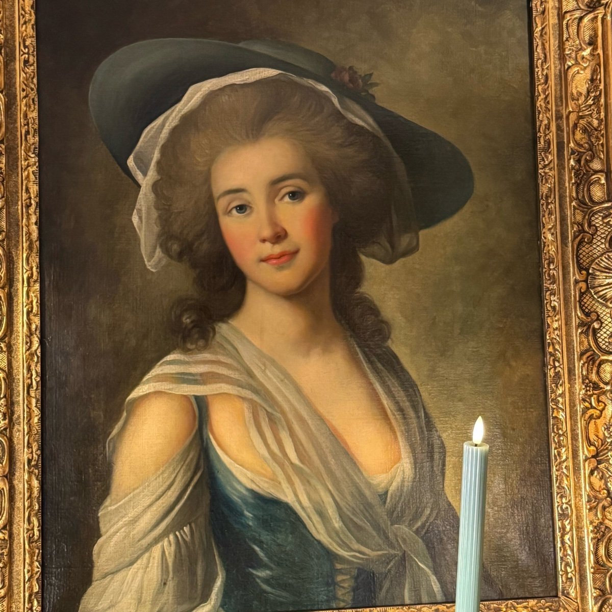 Beautiful Portrait Of An Elegant Young Woman Around 1780(follower Of Vigée Le Brun*) Early 19th