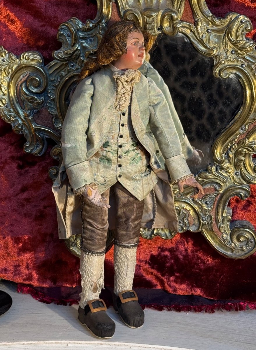 Personnage de noblesse  en « santon Napolitain”, du XVIIIè, exceptionnel état. -photo-4