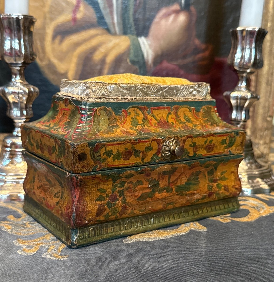 Coffret “Arte Povera” pour épingles de coiffures , Venise XVIIIè.