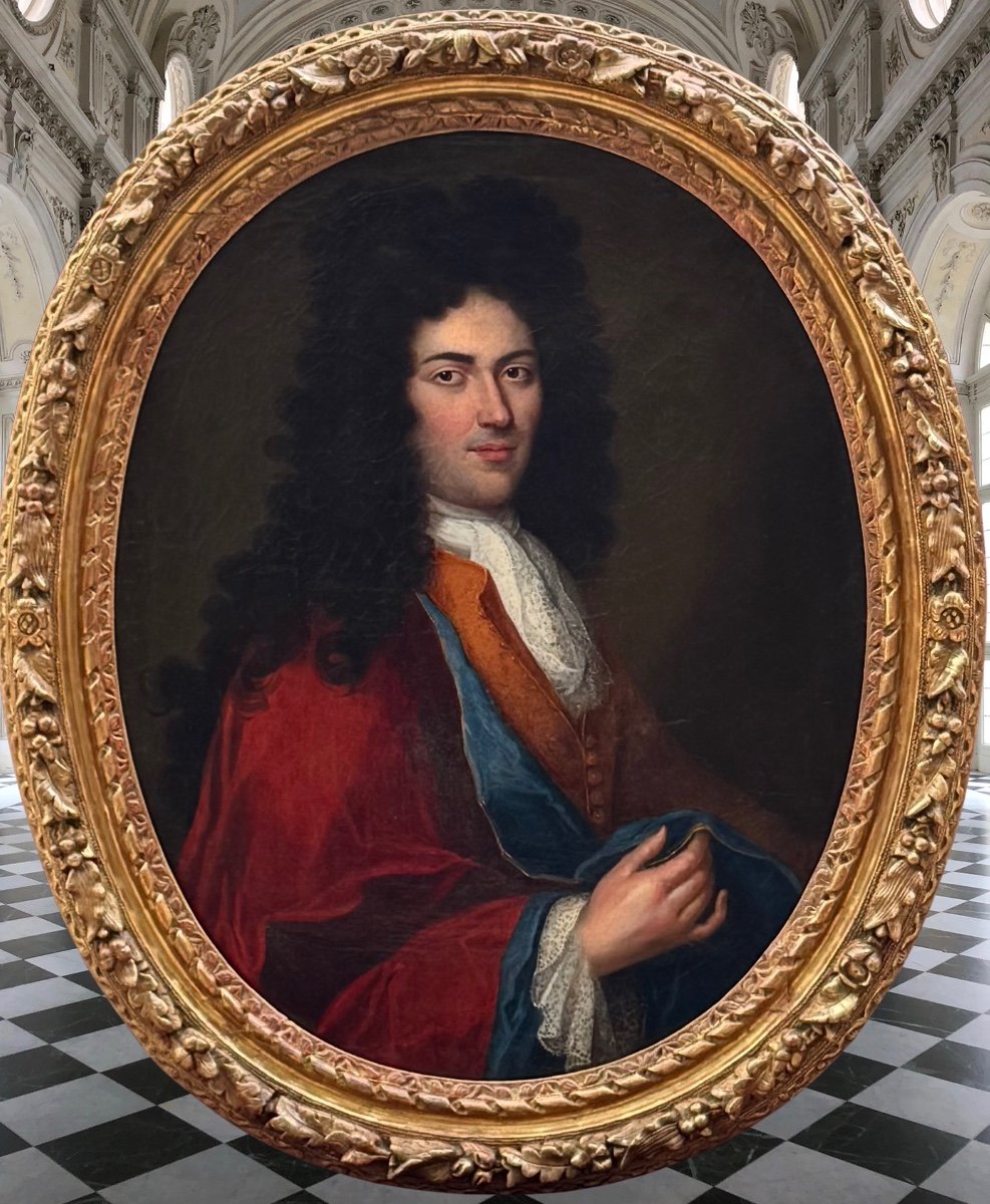 Large 17th Century Portrait, Mr. De Pillot De Chennecey, Parliament Of Troyes, Entourage Of The Mignards.